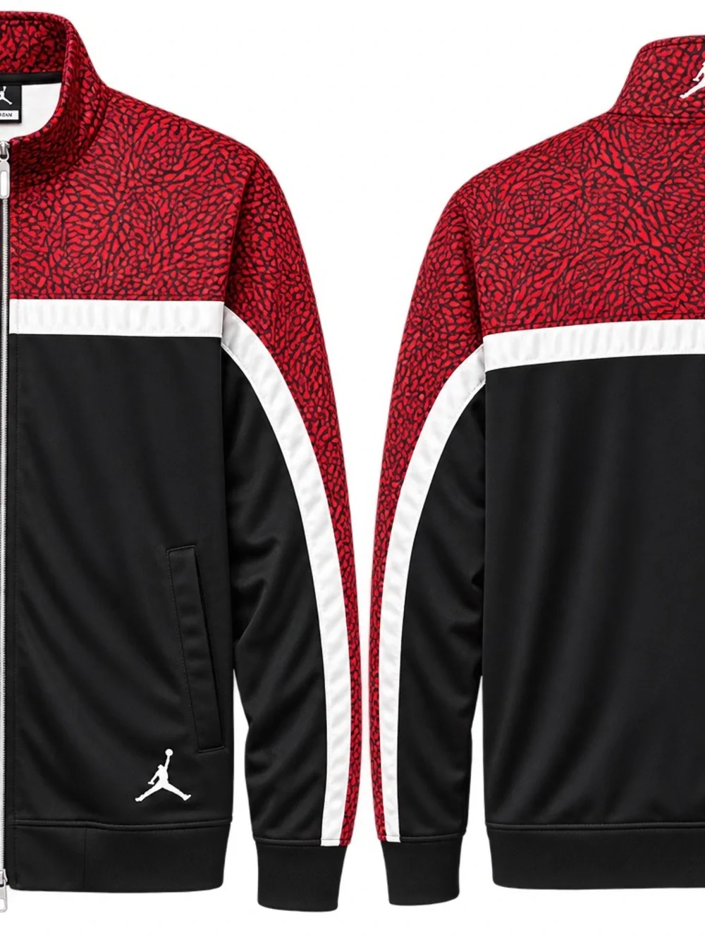 Nike Air Jordan Jordan Flight Track Jacket Red Black White Elephant Print Men’s